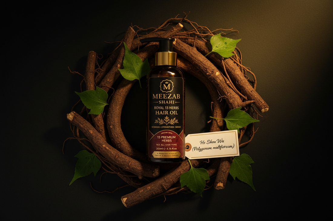 He Shou Wu Hair Oil Pakistan - Meezab Shahi Best Hair Oil Brand