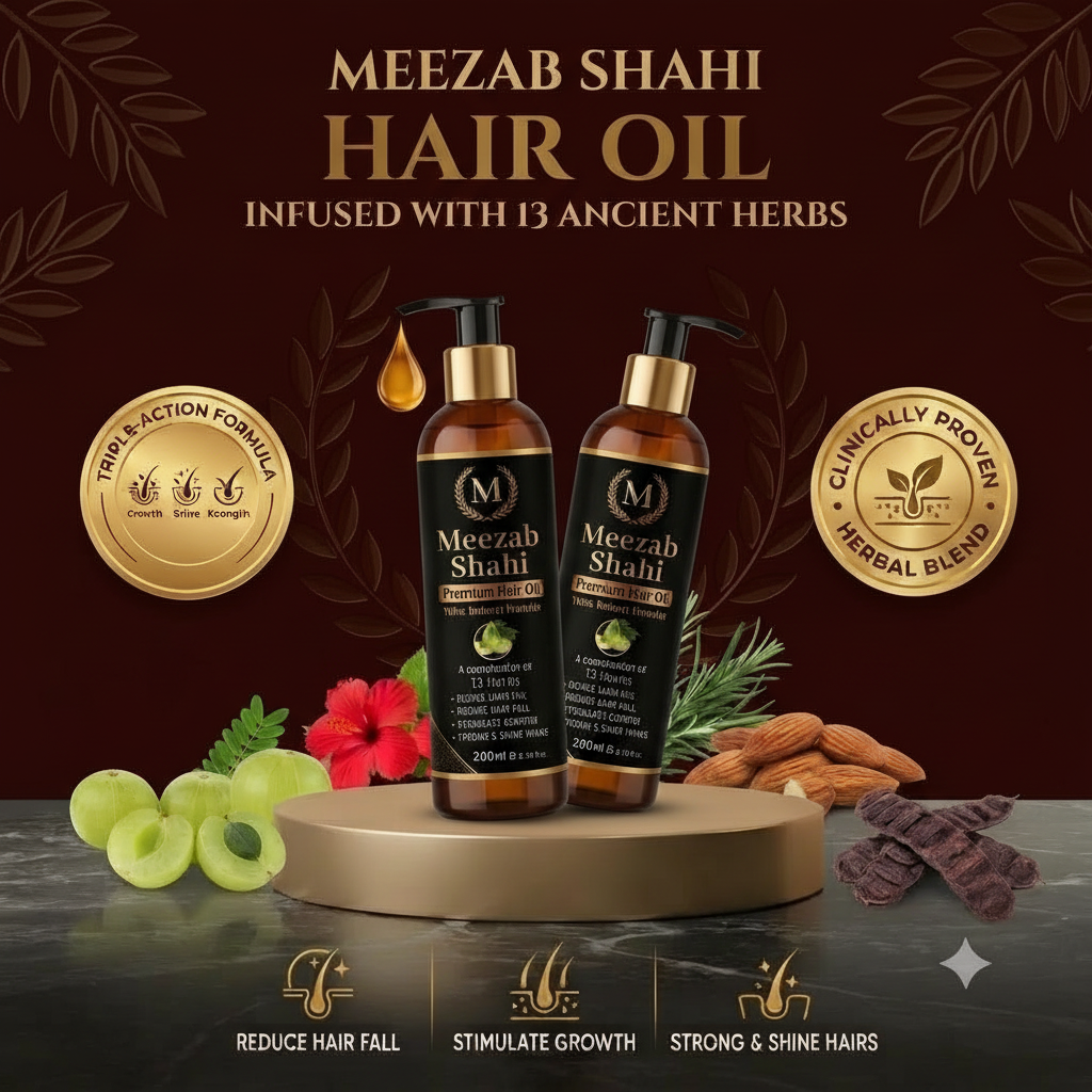 Meezab Shahi Premium Hair Oil Double Bottle Pack